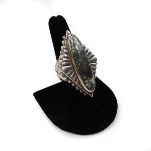 King Baby Studio Turquoise Concho Ring USA .925 Size 9